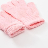 Перчатки детские MINAKU "Однотонные",цв. светло-розовый, р-р 15 (6-8 лет)