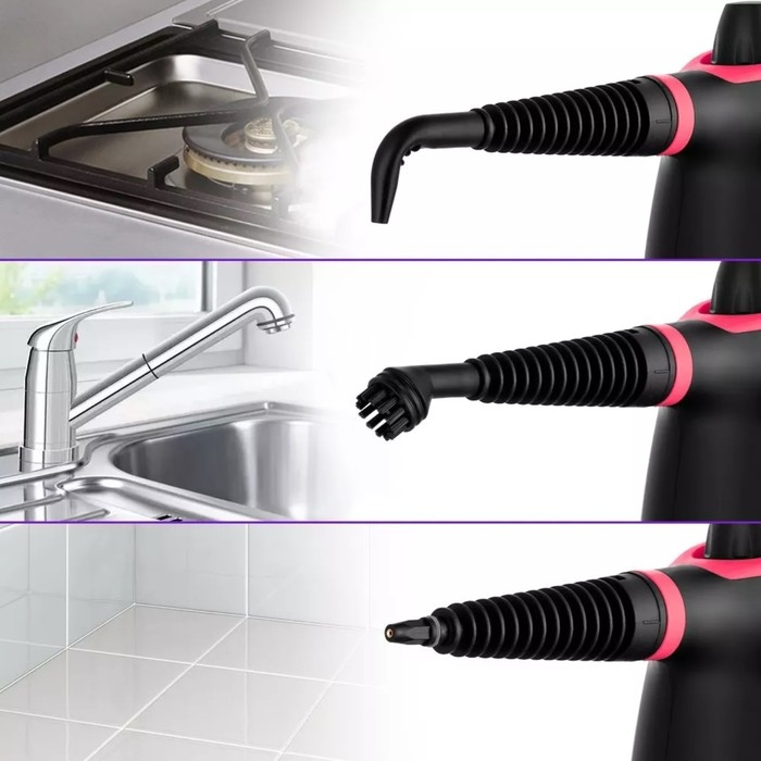 Пароочиститель Kitfort KT-9170-1, 1050 Вт, 0,38 л, 30 г/мин, нагрев 3 мин, чёрно-красный Пароочиститель Kitfort KT-9170-1, 1050 Вт, 0,38 л, 30 г/мин, нагрев 3 мин, чёрно-красный