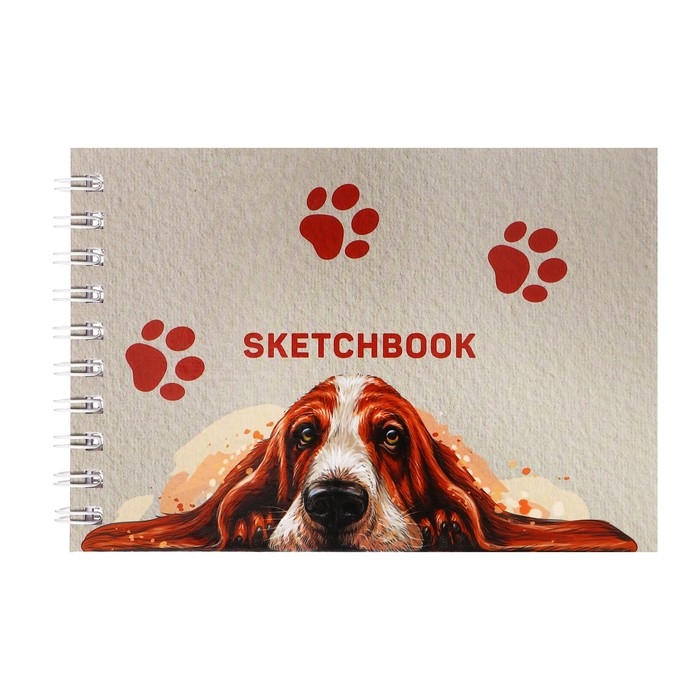 Скетчбук А5, 80 листов на гребне по короткой стороне "В теме", твёрдая обложка, блок 100 г/м&sup2;