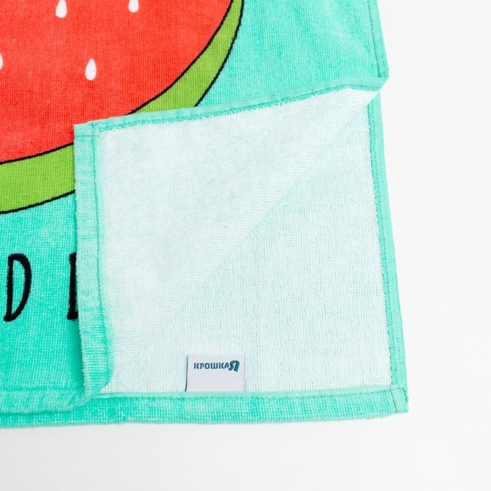 Полотенце-пончо детское махровое Крошка Я &laquo;Зайчики&raquo; 60х120см, 100% хлопок, 300гр/м2