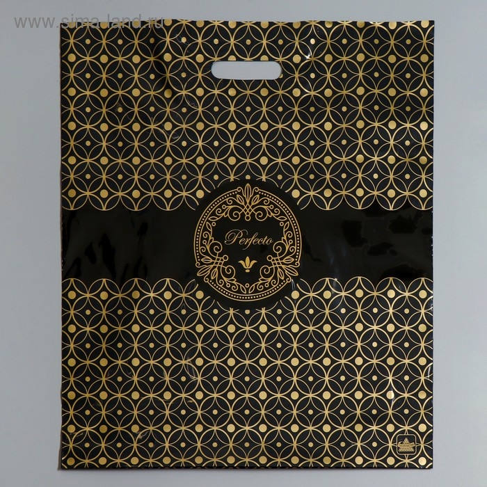 Пакет Пакет "Перфекто Квадро", полиэтиленовый с вырубной ручкой, 90 мкм 42 х 48 см