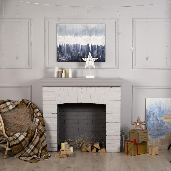 Гирлянда &laquo;Бахрома-арка&raquo; 2.5 &times; 1.2 м с насадками &laquo;Звёзды&raquo;, IP20, прозрачная нить, 136 LED, свечение белое, 8 режимов, 220 В