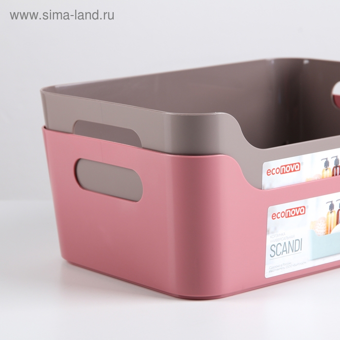 Корзина для хранения Scandi, 3,1 л, 24&times;17&times;9 см, цвет МИКС