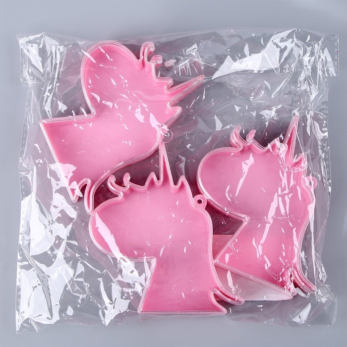 Основа для творчества и декорирования &laquo;Единорог&raquo;, набор 3 шт., размер 1 шт. &mdash; 10 &times; 9,5 &times; 2,5 см