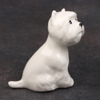 Статуэтка фарфоровая "Вест хайленд уайт терьер, сидит", 7 см Статуэтка фарфоровая "Вест хайленд уайт терьер, сидит", 7 см
