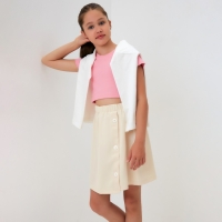 Юбка для девочки MINAKU, цвет бежевый, рост 158 см Юбка для девочки MINAKU, цвет бежевый, рост 158 см