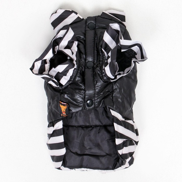 Курточка для собак с воланами,размер 6 (ДС 43,ОШ 44, ОГ 60 см), чёрная