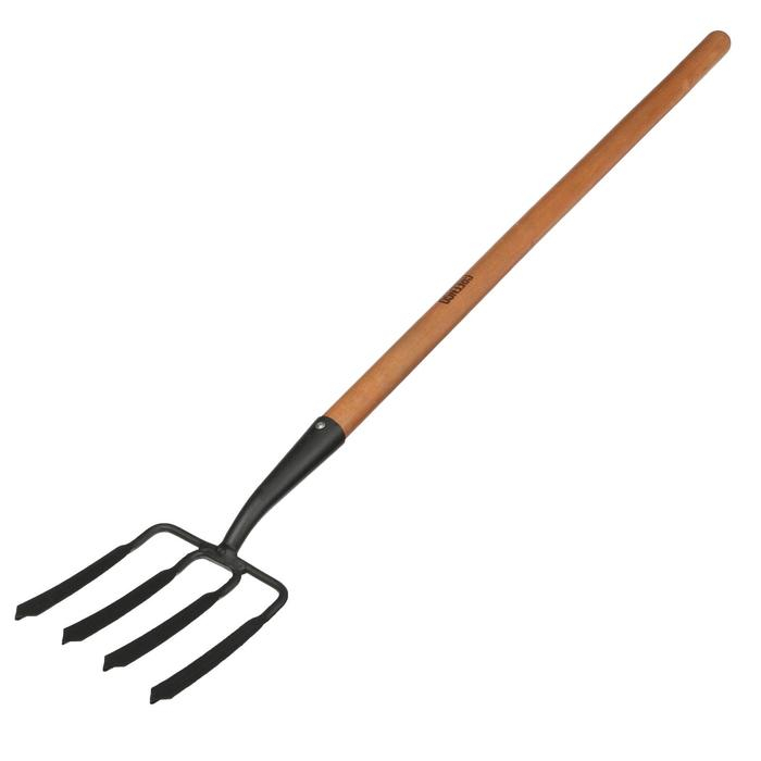 Вилы копальные, 4-рогие, деревянный черенок, &laquo;Премиум&raquo;, Greengo