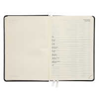 Ежедневник недатированный A5, 160 листов, deVENTE. Be happy!, твёрдая обложка из искусственной кожи с поролоном, кремовый блок 70 г/м2, чёрный Ежедневник недатированный A5, 160 листов, deVENTE. Be happy!, твёрдая обложка из искусственной кожи с поролоном, кремовый блок 70 г/м2, чёрный