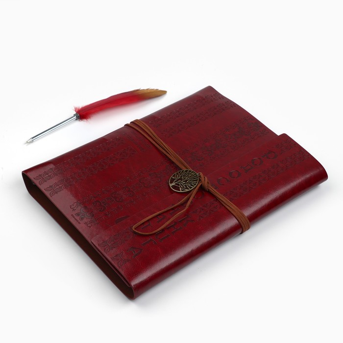 Родословная книга &laquo;Наш род&raquo;, с пером, 56 листов, бордо, 35 х 25 см