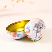 Шкатулка металл яйцо "Пасхальный зайка с букетом и шляпой" 7х6,5х11 см Шкатулка металл яйцо "Пасхальный зайка с букетом и шляпой" 7х6,5х11 см