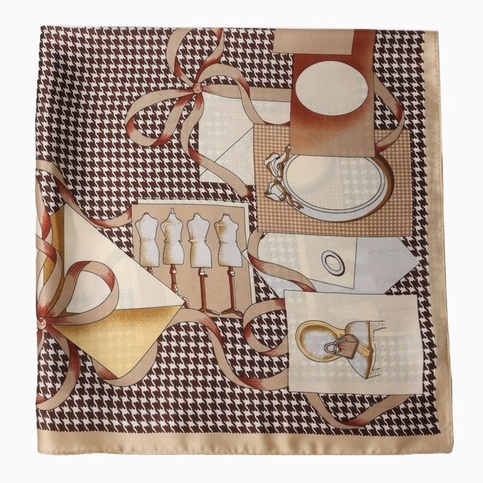 Платок женский MINAKU р-р 70*70 см, цв. коричневый