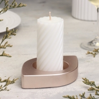 Подсвечник "Глаз. Мрамор" из гипса, 14,5х9,5х2см,шампань Подсвечник "Глаз. Мрамор" из гипса, 14,5х9,5х2см,шампань