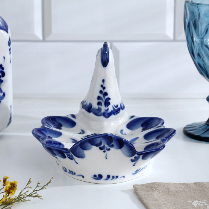 Тарелка для яиц Тарелка для яиц "Наседка" гжель