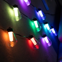 Умная гирлянда «Нить» 6 м с насадками «Лампочки», IP20, тёмная нить, 20 LED, свечение RGB, USB Умная гирлянда «Нить» 6 м с насадками «Лампочки», IP20, тёмная нить, 20 LED, свечение RGB, USB