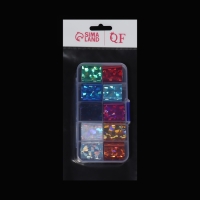 Набор фольги для ногтей &laquo;Битое стекло&raquo;, 2,5 &times; 50 см, 10 шт, в пластиковом органайзере