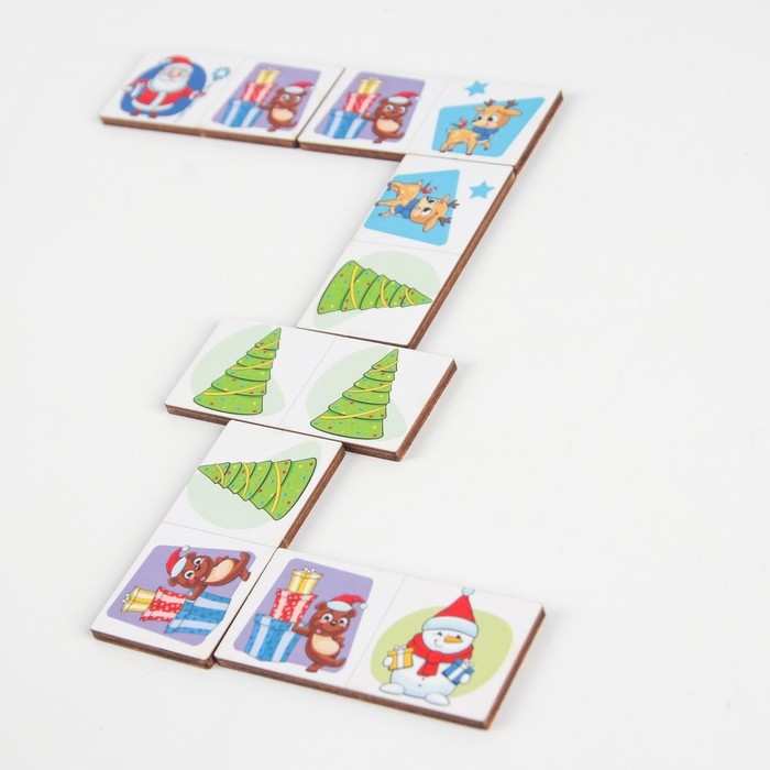 Домино деревянное на новый год &laquo;Новый год! Весёлый Новый год&raquo;