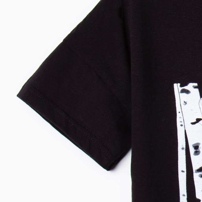 Футболка детская MINAKU «Берёза», цвет чёрный, рост 146 Футболка детская MINAKU «Берёза», цвет чёрный, рост 146