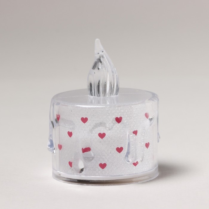 Свеча светодиодная со звёздами, мод. СВ-21 &laquo;Love&raquo;, 5 х 3,8 см.