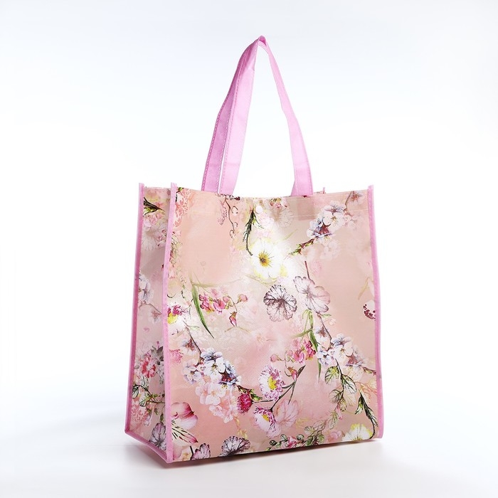 Сумка хозяйственна на кнопке, цвет розовый Сумка хозяйственна на кнопке, цвет розовый