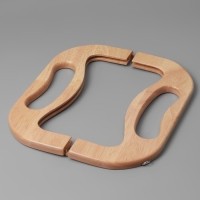 Ручка-фермуар деревянная, на магнитах, с креплением, 27 &times; 12 &times; 2,5 см, цвет бежевый