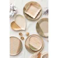 Тарелка глубокая керамическая &laquo;Самоцвет&raquo;, 14 х 14 см, цвет бежевый