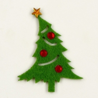 Новый год! Набор фетровых деталей для декора «Ели» набор 4 шт., размер 1 шт. — 6 × 2 см, двусторонний скотч Новый год! Набор фетровых деталей для декора «Ели» набор 4 шт., размер 1 шт. — 6 × 2 см, двусторонний скотч