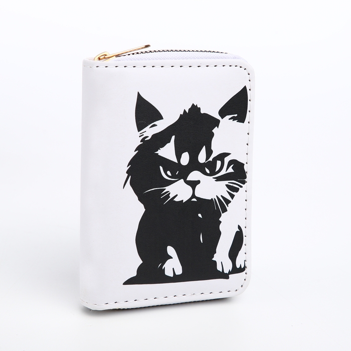 Кошелёк детский на молнии «Выбражулька», цвет белый/чёрный Кошелёк детский на молнии «Выбражулька», цвет белый/чёрный