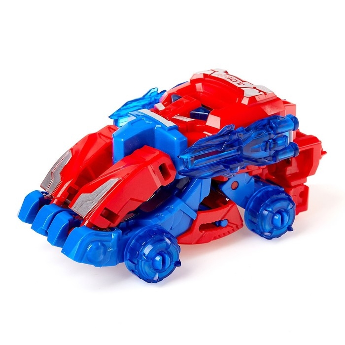 Робот &laquo;Часы&raquo;, трансформируется в робота и машинку, цвет красный