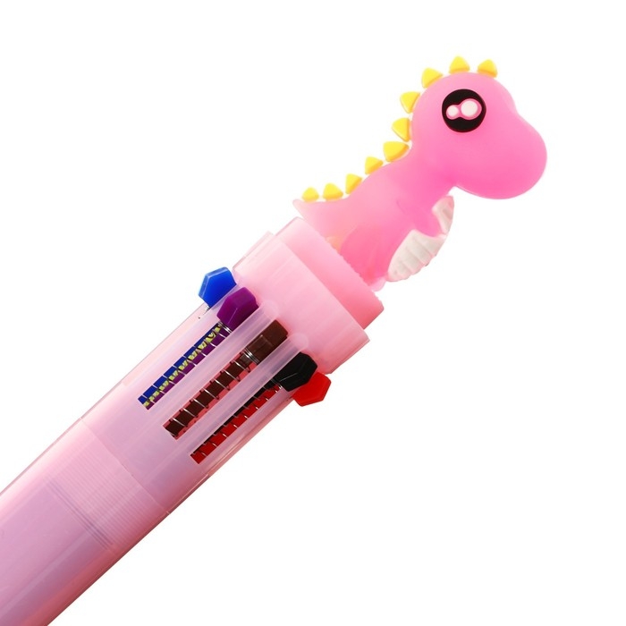 Ручка шариковая автоматическая 10-ти цветная, Ручка шариковая автоматическая 10-ти цветная, "Дракон", МИКС