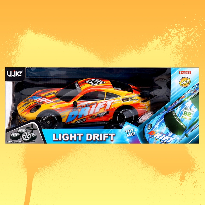 Машина радиоуправляемая &laquo;Дрифт&raquo;, сменные колеса, световые эффекты, работает от аккумулятора
