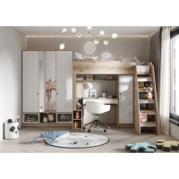 Стол письменный с ящиком Киви, 934х570х750, Белый/Дуб делано