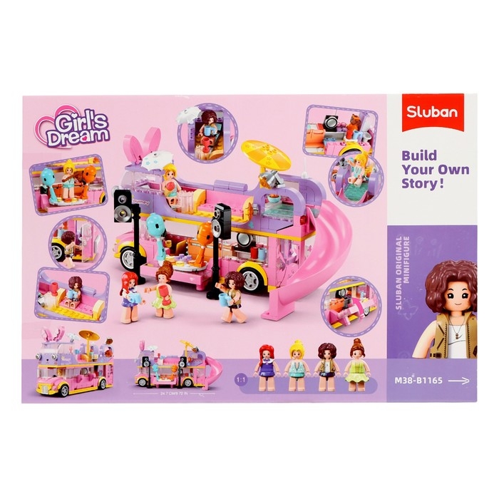 Конструктор Розовая мечта &laquo;Мультимедийный автобус&raquo;, 412 деталей