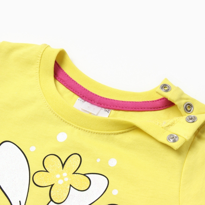 Футболка для девочки, цвет желтый, рост 92 см