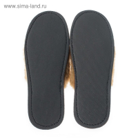 Тапочки мужские, цвет коричневый, размер 44