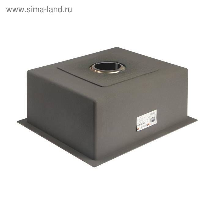 Мойка кухонная GERHANS K35043B, врезная, 500х430х220 мм, с сифоном, цвет графит