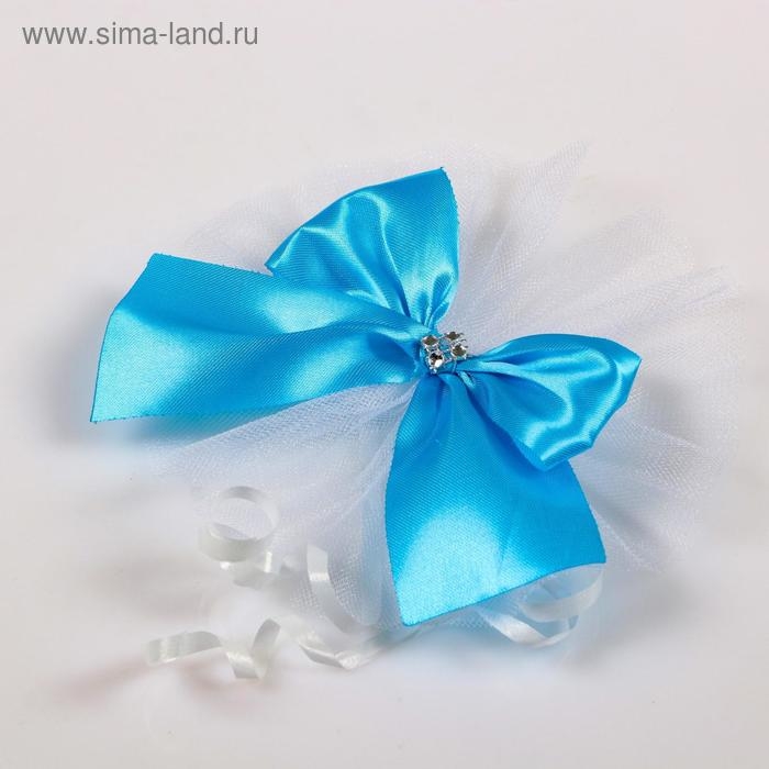 Бантики на ручки свадебного автомобиля, 4 шт., бирюзовые
