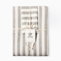 Комплект штор для кухни Этель "Soprano" 140х180 см-2 шт, подхваты 2 шт, лен 100%,180гр/м2