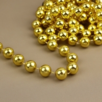 Бусы на нитях, круглые, 12 мм, 2 м, цвет золотой Бусы на нитях, круглые, 12 мм, 2 м, цвет золотой