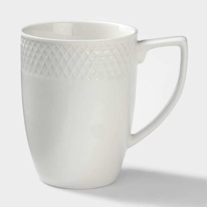 Набор кружек фарфоровых Wilmax &laquo;Юлия Высоцкая&raquo;, 2 предмета: 350 мл, цвет белый