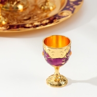 Набор винный кувшин, 6 бокалов и поднос "Стамбул. Цветы" фиолетовый с золотом Набор винный кувшин, 6 бокалов и поднос "Стамбул. Цветы" фиолетовый с золотом