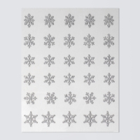 Новый год! Наклейки для ногтей &laquo;Снежинки&raquo;,с блёстками, цвет серебристый