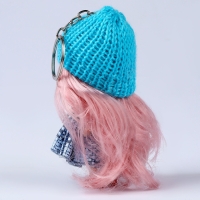 Брелок &laquo;Куколка&raquo;, в вязаной шапке, 9 см