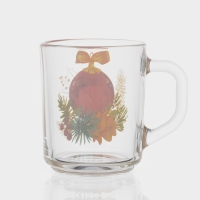 Кружка стеклянная чайная &laquo;Новогодние символы&raquo;, 200 мл, МИКС