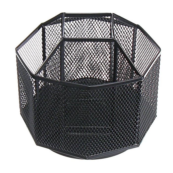 Подставка для канцелярских принадлежностей Calligrata, 5 отделений, сетка, металлическая, чёрная Подставка для канцелярских принадлежностей Calligrata, 5 отделений, сетка, металлическая, чёрная