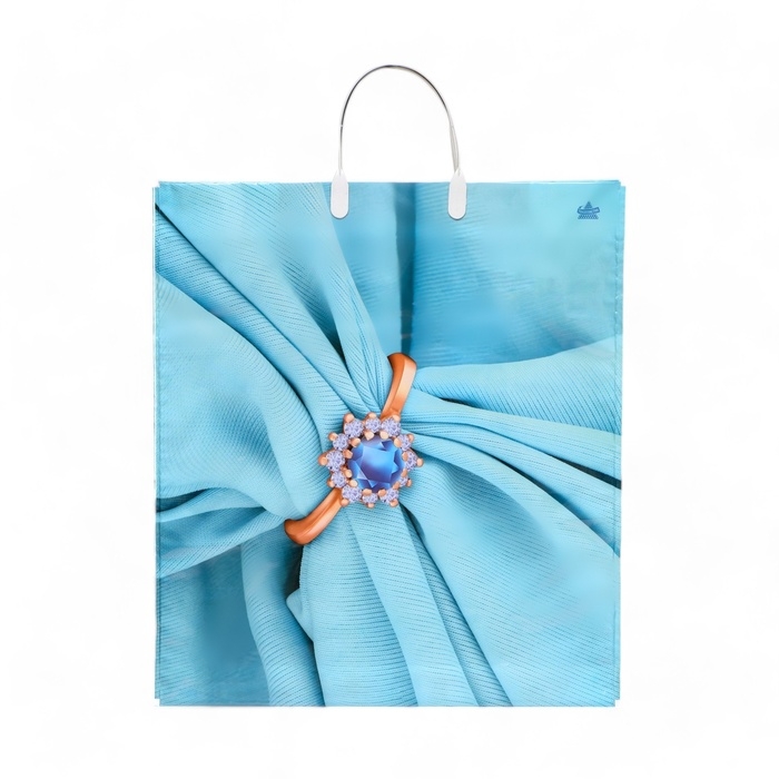 Пакет Пакет "Прекрасный топаз", полиэтиленовый с пластиковой ручкой, 40х44 см, 100 мкм