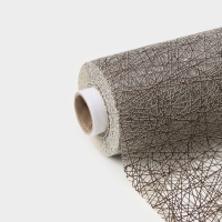 Клеёнка на стол &laquo;Паутинка&raquo;, ширина 137 см, рулон 20 метров, толщина 0,5 мм, цвет бронза