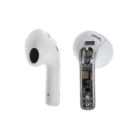 Наушники беспроводные YX11, TWS, вкладыши, BT 5.3. 28/200 мАч, шумоподав, прозрачные, белые Наушники беспроводные YX11, TWS, вкладыши, BT 5.3. 28/200 мАч, шумоподав, прозрачные, белые