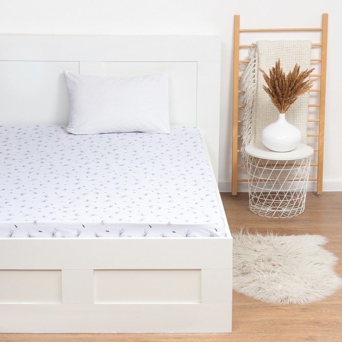 Простыня LoveLife &laquo;Одуванчики&raquo; 220х240 см, 100% хлопок, поплин, 125 г/м&sup2;