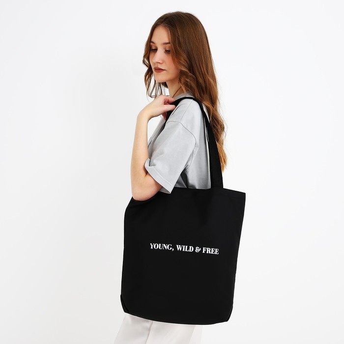 Шопер Young, 40х12х38, цвет чёрный Шопер Young, 40х12х38, цвет чёрный